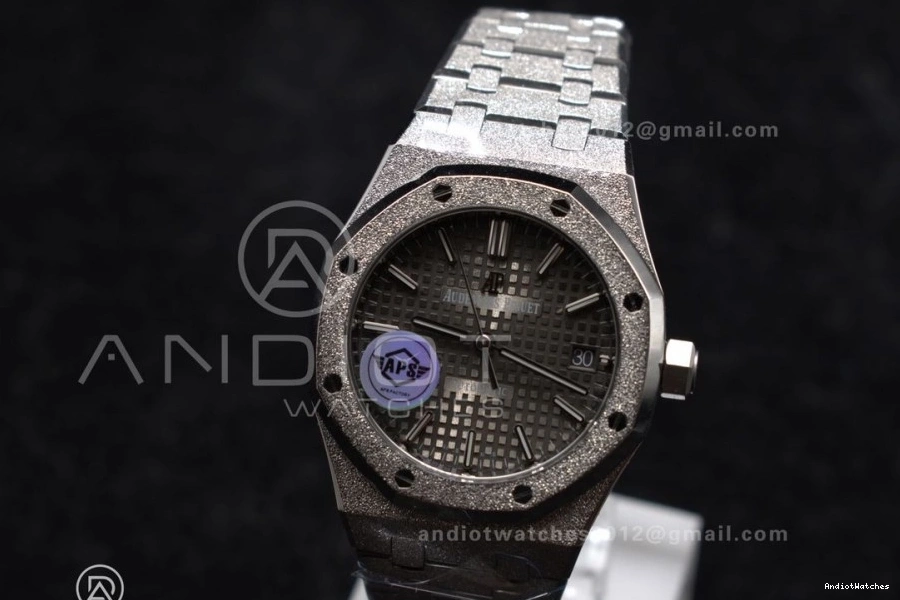 APSF Royal Lightweight Grey Textured SA3120 SS 1:1 1031 Clone SS Edition Dial Best 15454 Bracelet Frosted 37mm on Super Oak 1218